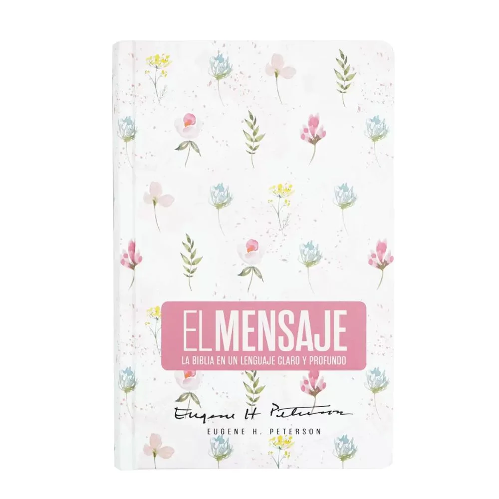 biblia el mensaje – tapa dura rosa floral