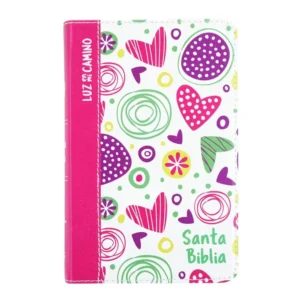 biblia luz en mi camino corazones nvi – multicolor símil piel