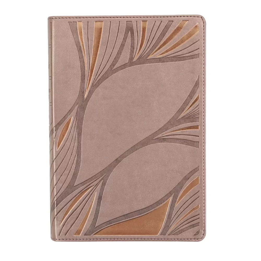 biblia ntv edición personal letra grande imitacion piel rosado metalico