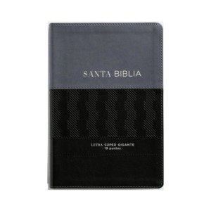 Biblia RVR60 Letra Súper Gigante ipiel Negro Geométrico