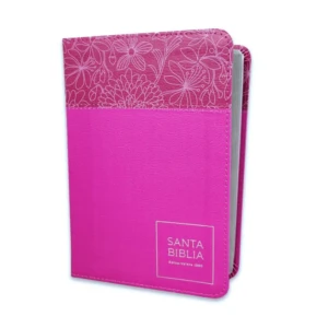biblia reina valera 1960 045c l 12p 13x18 pjr rosa/rosa flores