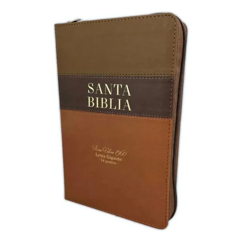 biblia reina valera 1960 letra grande 14 pts cierre tricolor