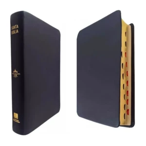 biblia reina valera 1960 letra grande piel genuina negra