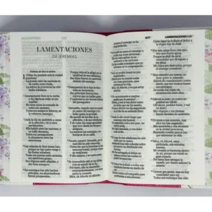 Biblia Reina Valera 1960 Tamaño bolsillo canto flor lila