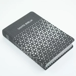 santa biblia rv1960 para regalos y premios – simil piel negro/plata