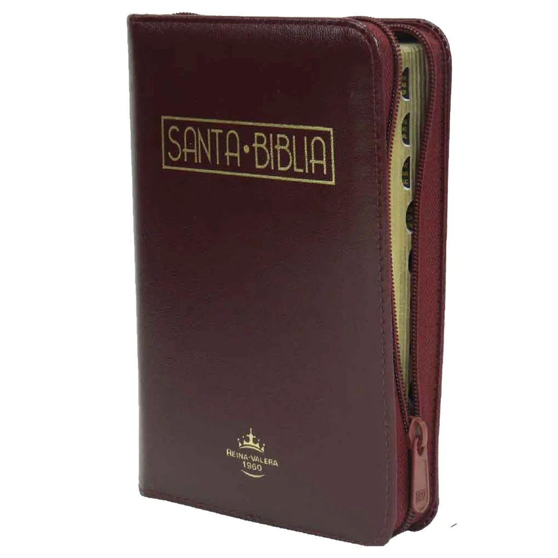Biblia RV1960 Letra grande Color Vino Con Ayudas Digitales Con Indice - Image 2