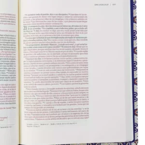 biblia de apuntes rv 1960 letra grande tapa dura crema / azul
