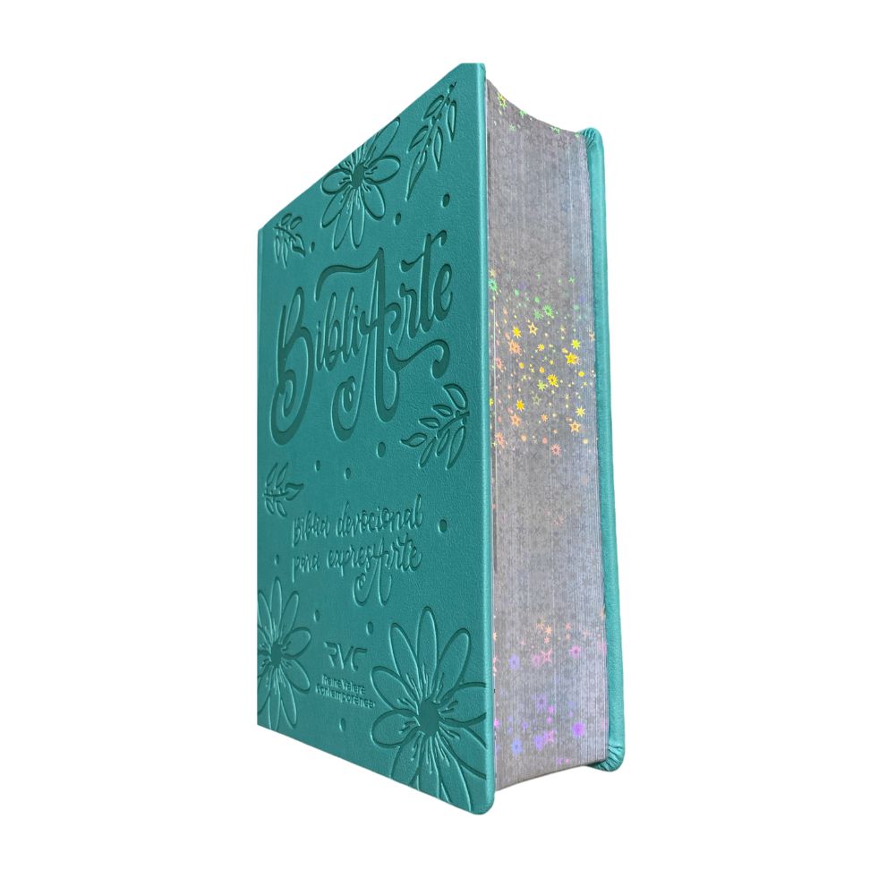 Biblia arte RVC turquesa