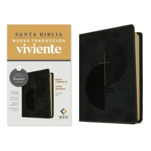 Biblia compacta NTV, letra grande con filament, sentipiel, color gris