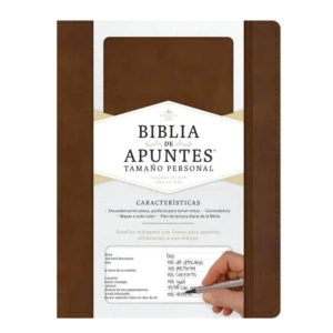Biblia de apuntes RV1960 color marrón tapa blanda