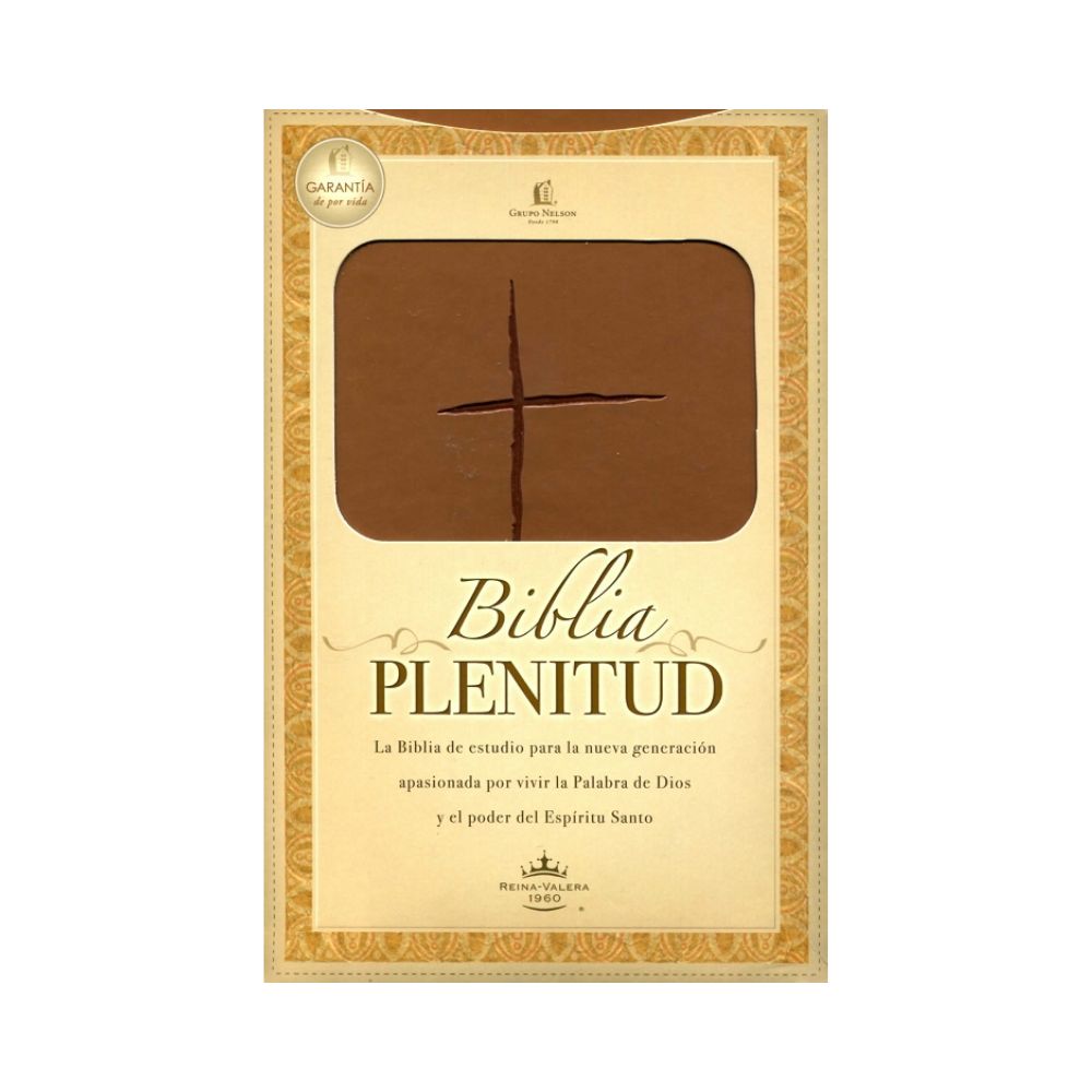 Biblia de Estudio Plenitud Manual, RV1960, Imitación Piel - Café