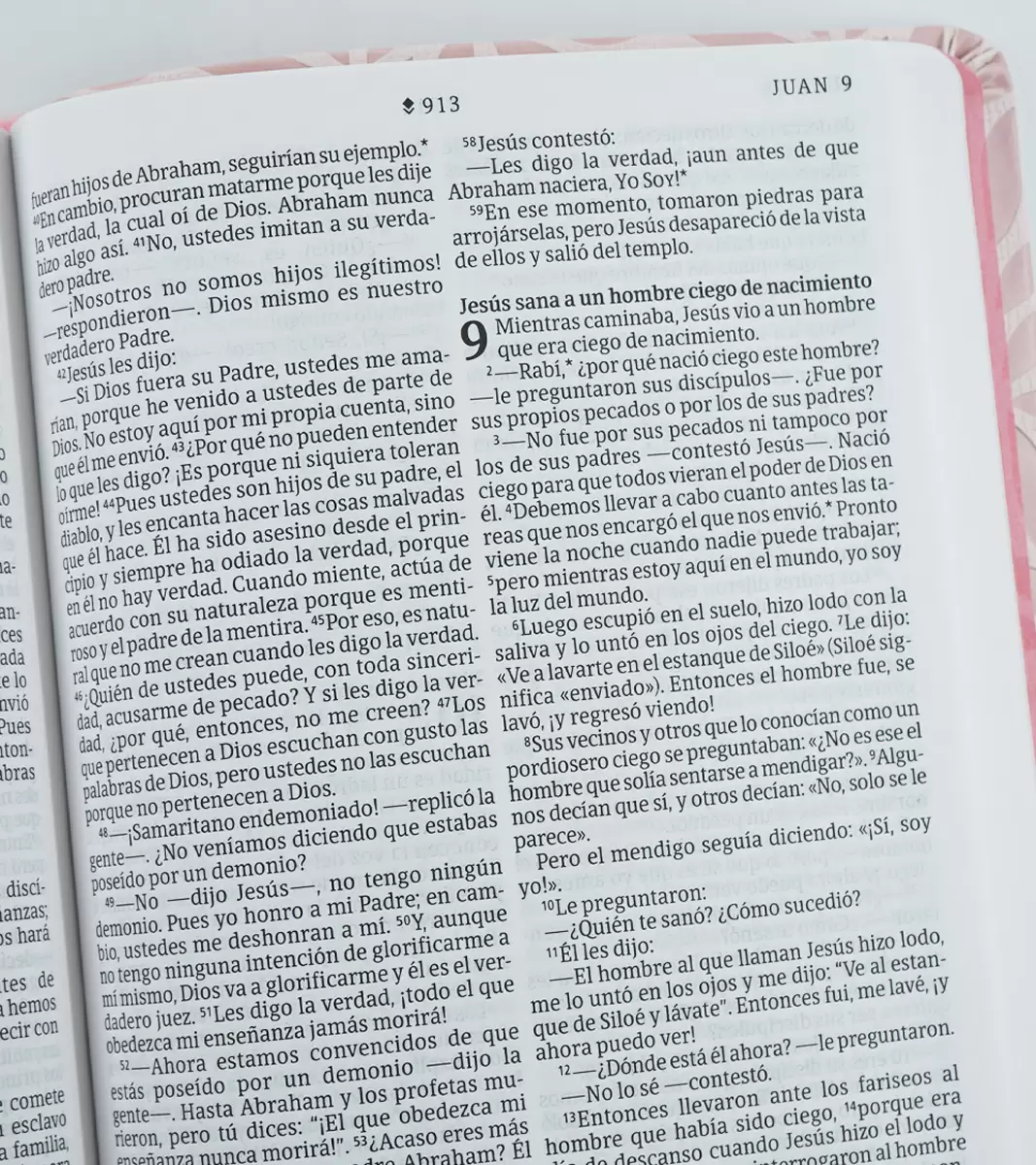 Biblia NTV Letra Grande Ultrafina – Rosa simil piel - Imagen 3
