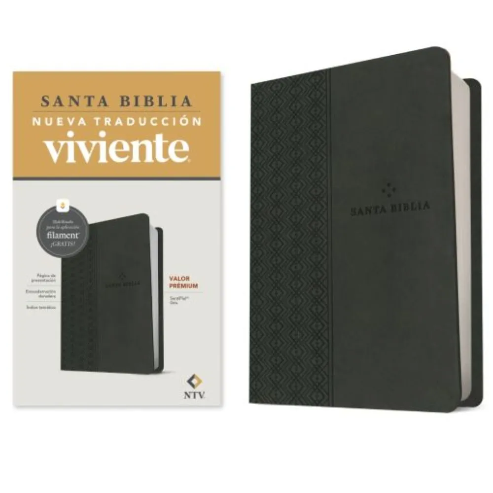 Biblia NTV con app filament (sentipiel, color gris)