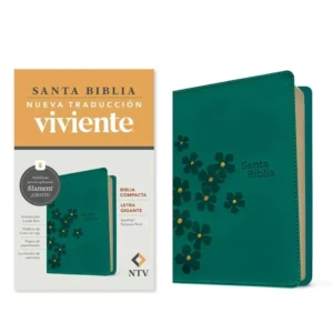 Biblia NTV letra grande compacta – turquesa floral