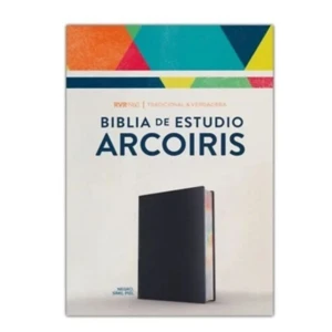 Biblia RV1960 de estudio Arcoiris, color negro