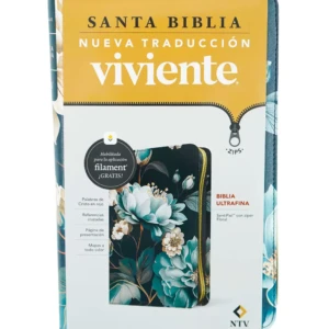 biblia ultrafina NTV con cierre – simil piel floral
