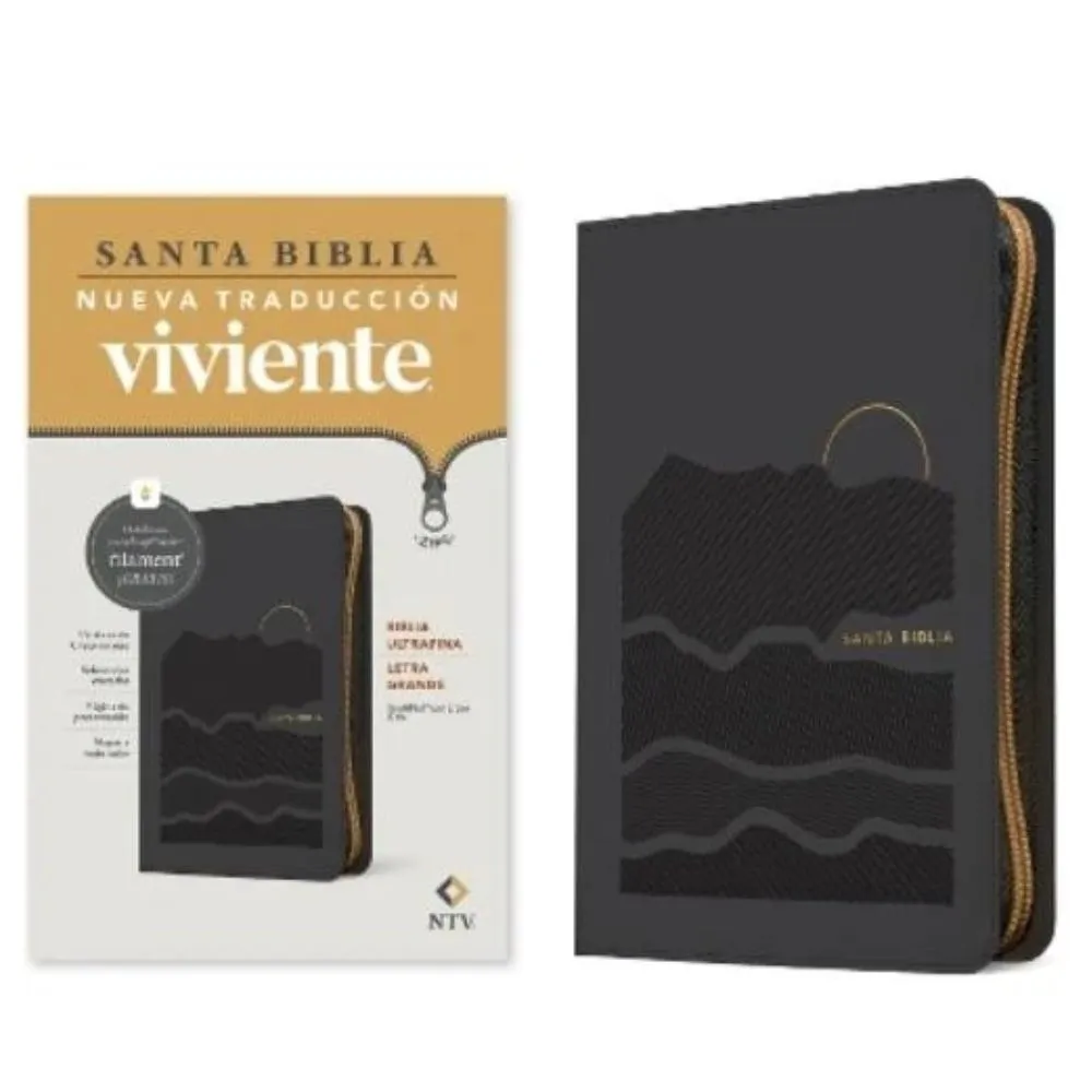 Biblia ultrafina NTV, letra grande de zíper con Filament