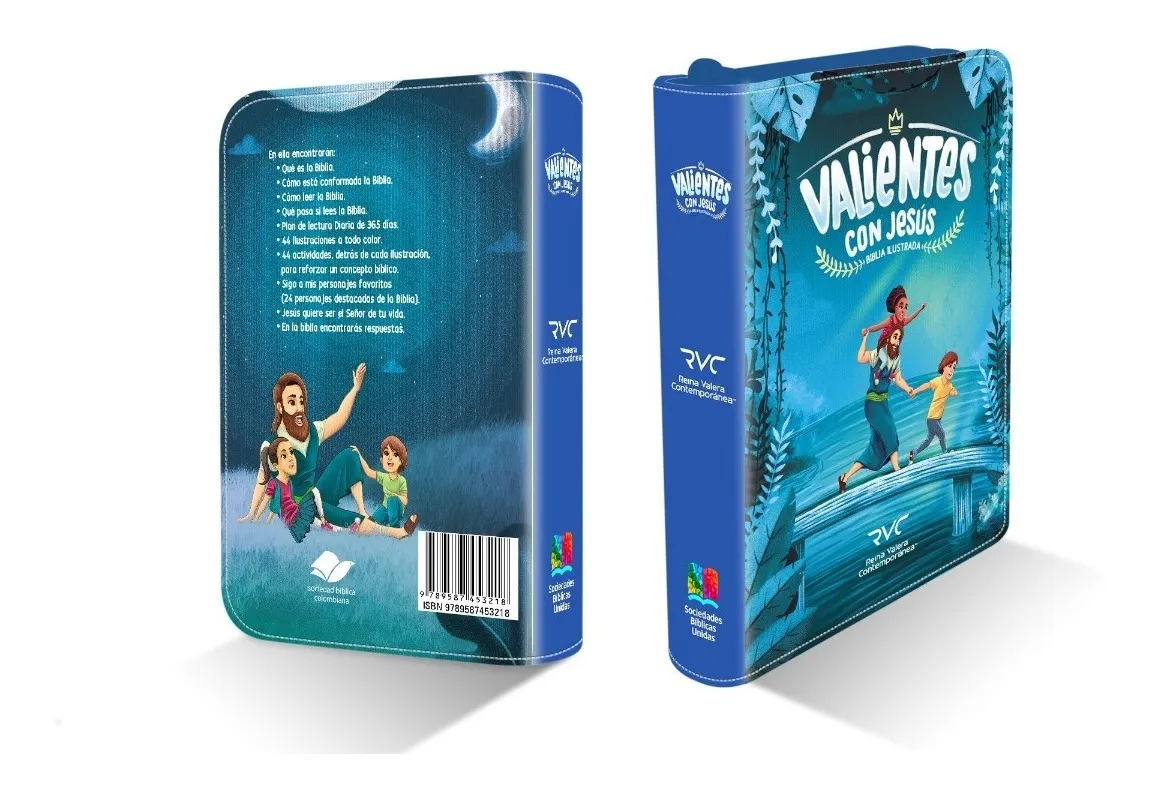 Biblia Valientes niños azul, cierre. RVC - Image 2