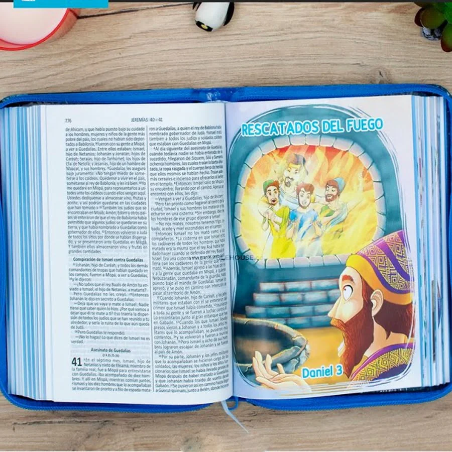 Biblia Valientes niños azul, cierre. RVC - Image 4