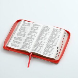 biblia rvr60 tamaño manual letra grande i/piel coral/coral/blanco cierre/índice