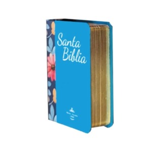 Biblia RV1960 Compacta Flex Flores Turqueza