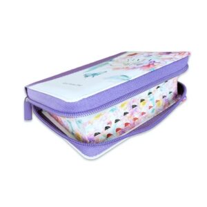 Biblia de Bolsillo con Cierre para Mujer RV1960 imit piel lila con índice y canto floral