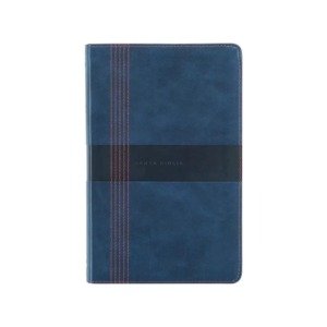 Biblia NBLA ultrafina, imitación piel azul