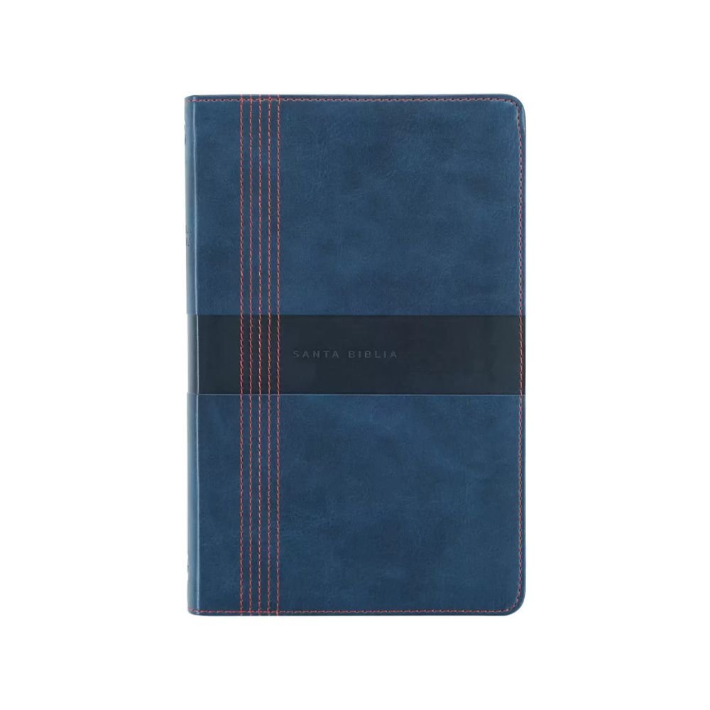 Biblia NBLA ultrafina, imitación piel azul