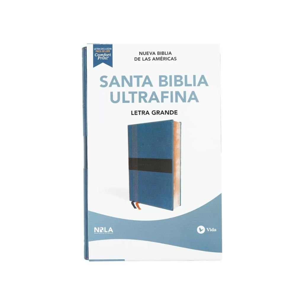Biblia NBLA ultrafina – imitacion piel azul - Imagen 2