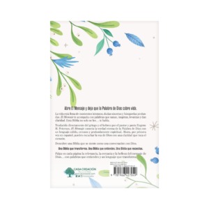 Biblia El Mensaje TD Verde Floral