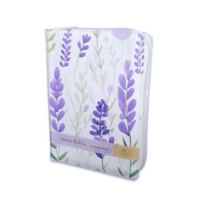Biblia RV1960, floral, con cierre tamaño manual