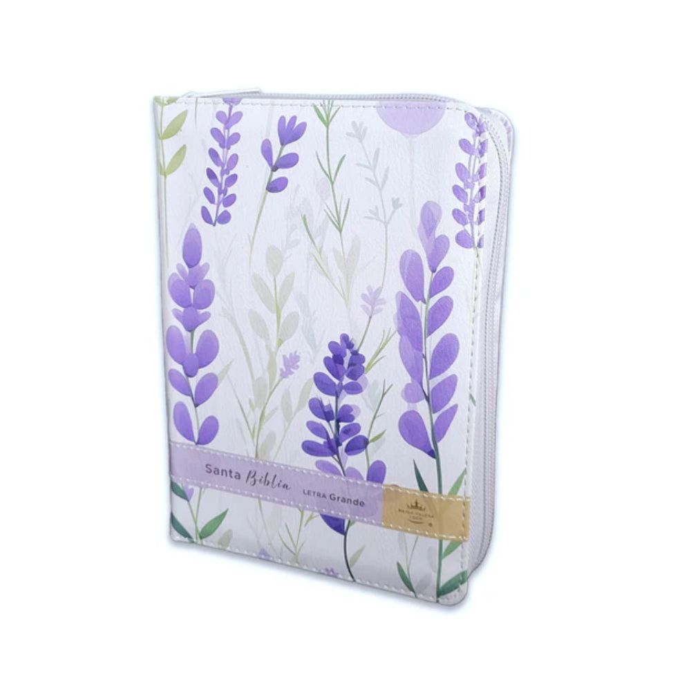 Biblia RV1960, floral, con cierre tamaño manual
