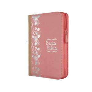 Biblia Color Rosa Beige RV1960, con cierre