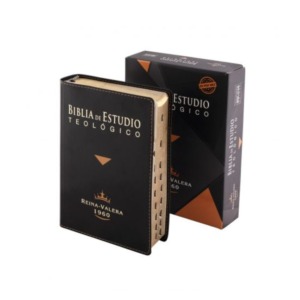 Biblia de Estudio Teológico RVR1960, color negro, con índice