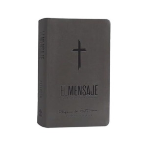 Biblia El Mensaje SentiPiel color Gris, lenguaje claro y profundo