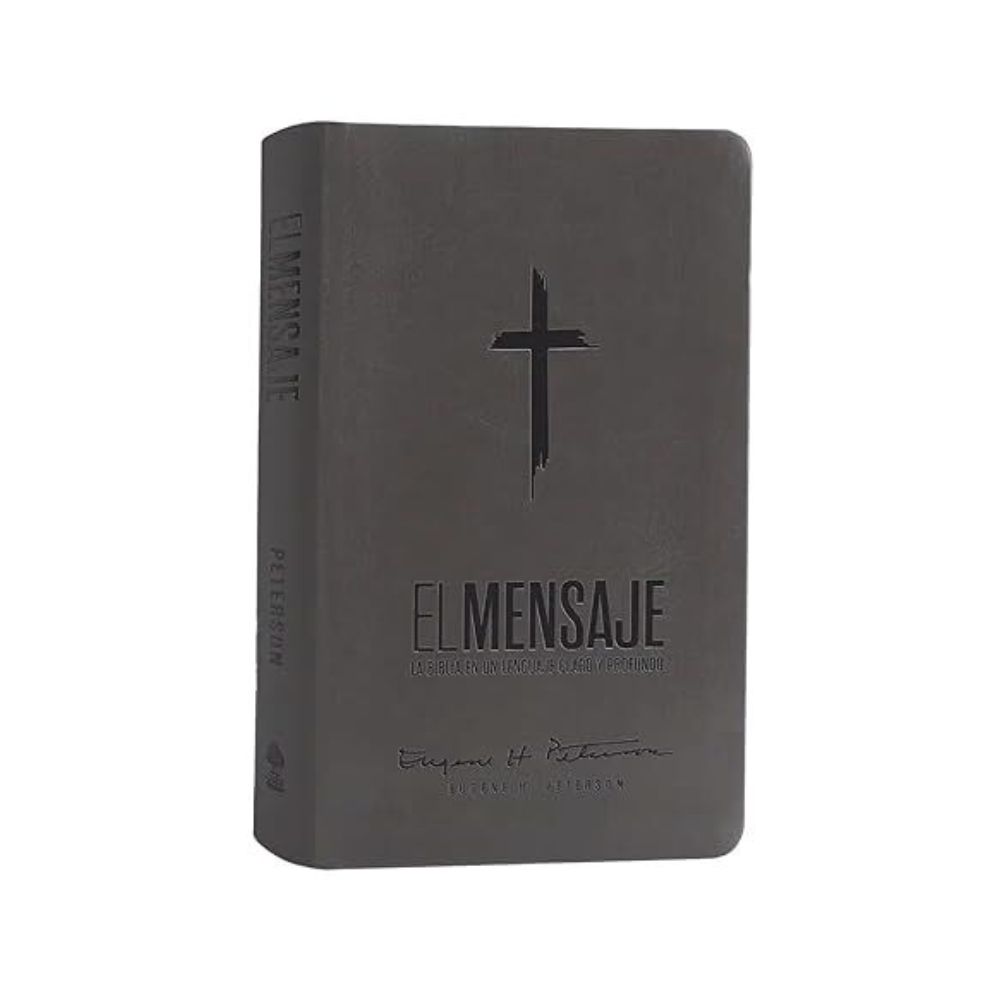 Biblia El Mensaje SentiPiel color Gris, lenguaje claro y profundo