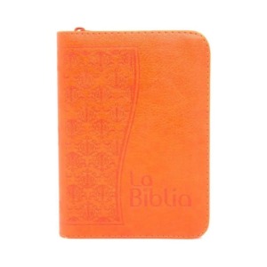 Biblia manual naranja con cierre TLA - Imitación Piel - Naranja