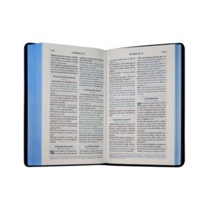 Biblia RVC Letra Grande Imitación Piel Azul QR