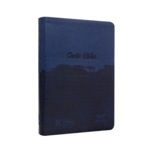 Biblia RVC Letra Grande Imitación Piel Azul QR