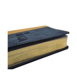 Biblia Traducción al Lenguaje Actual letra grande azul oscurocafé canto dorado