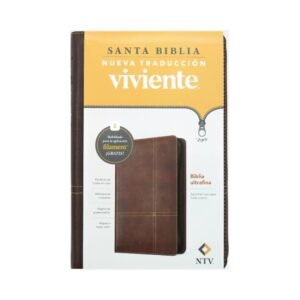 Biblia Ultrafina NTV con Cierre Simil Piel Marron Rustico