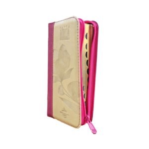 Biblia RV1960 Tipo Cartera con Indice, Color Magenta Beige