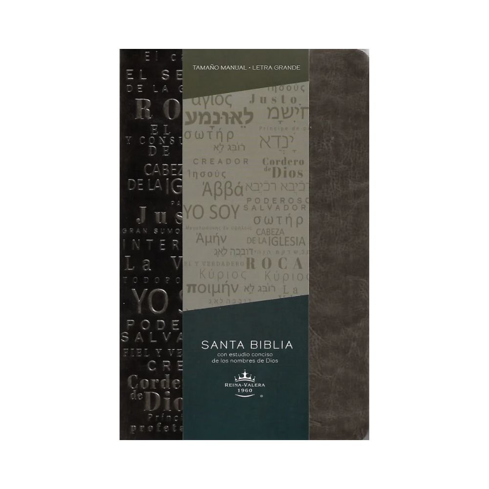 Biblia RV1960 piel gris – Nombres de Dios